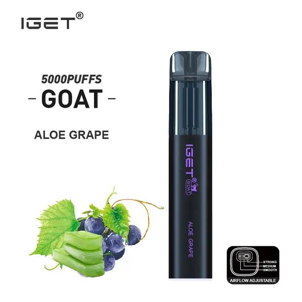 Aloe Grape – IGET Goat 5000 Puffs — 5,000-puff genuine IGET vape available online in Australia with fast AU delivery Aloe Grape – IGET Goat 5000 Puffs disposable vape Australia