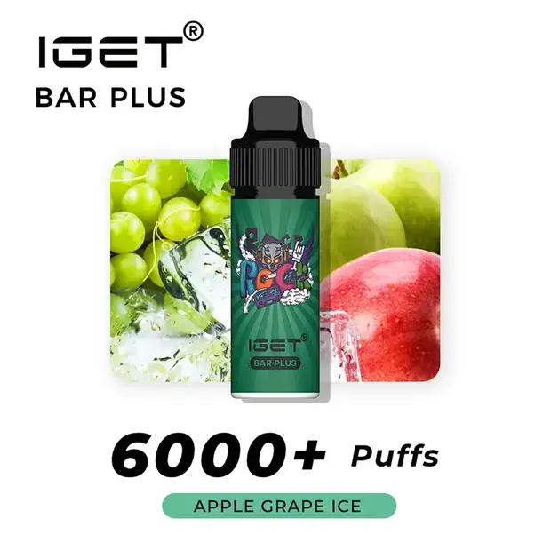 Apple Grape Ice – IGET Bar Plus 6000 Puffs — 6,000-puff genuine IGET vape available online in Australia with fast AU delivery Apple Grape Ice – IGET Bar Plus 6000 Puffs Australia
