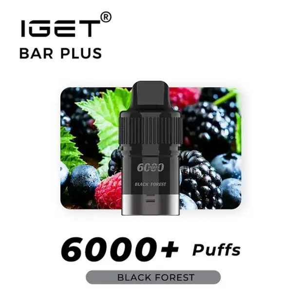 Black Forest – IGET Bar Plus Pod 6000 Puffs — 6,000-puff genuine IGET vape available online in Australia with fast AU delivery Black Forest – IGET Bar Plus Pod 6000 Puffs Australia
