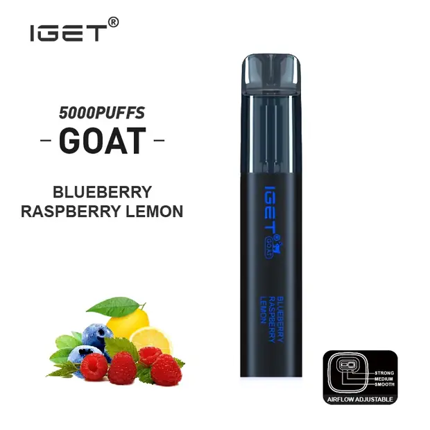 Blueberry Raspberry Lemon – IGET Goat 5000 Puffs — 5,000-puff genuine IGET vape available online in Australia with fast AU delivery Blueberry Raspberry Lemon – IGET Goat 5000 Puffs disposable vape Australia