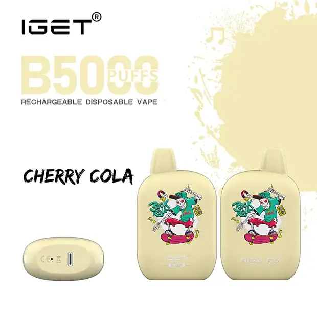 Cherry Cola – IGET B5000 — 5,000-puff genuine IGET vape available online in Australia with fast AU delivery Cherry Cola – IGET B5000 disposable vape Australia