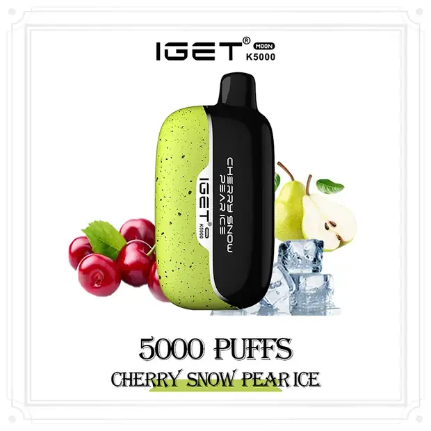 Cherry Snow Pear Ice – IGET Moon 5000 Puffs — 5,000-puff genuine IGET vape available online in Australia with fast AU delivery Cherry Snow Pear Ice – IGET Moon 5000 Puffs disposable vape Australia