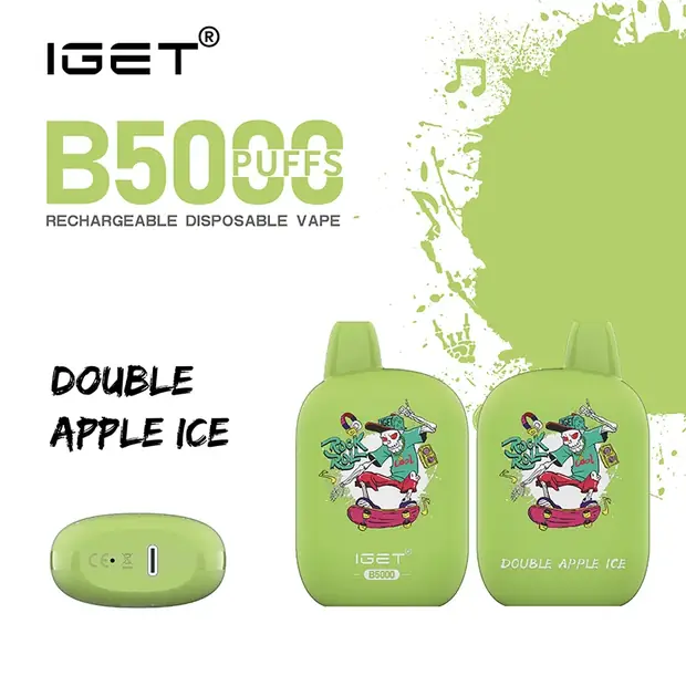 Double Apple Ice – IGET B5000 — 5,000-puff genuine IGET vape available online in Australia with fast AU delivery Double Apple Ice – IGET B5000 disposable vape Australia
