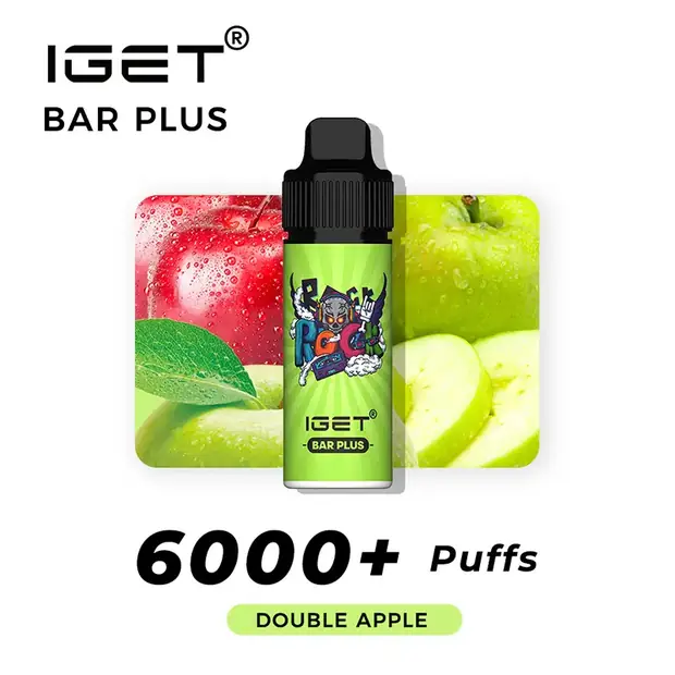 Double Apple – IGET Bar Plus 6000 Puffs — 6,000-puff genuine IGET vape available online in Australia with fast AU delivery Double Apple – IGET Bar Plus 6000 Puffs Australia