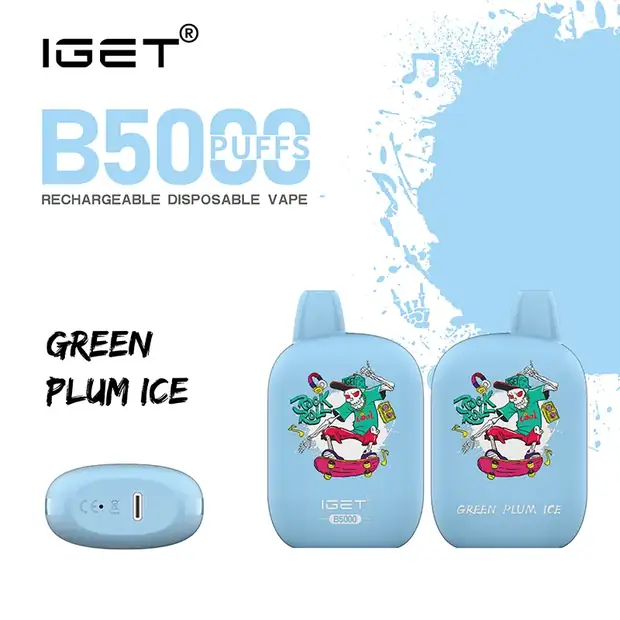 Green Plum Ice – IGET B5000 disposable vape Australia