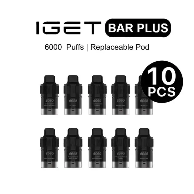 IGET Bar Plus Pod Box Mixed Flavours (10PCS) — genuine IGET vape available online in Australia with fast AU delivery IGET Bar Plus Pod Box Mixed Flavours (10PCS) bulk vape carton Australia