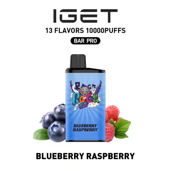Blueberry Raspberry IGET Bar Pro 10000 Puffs disposable vape Australia