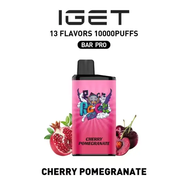 Cherry Pomegranate IGET Bar Pro 10000 Puffs disposable vape Australia