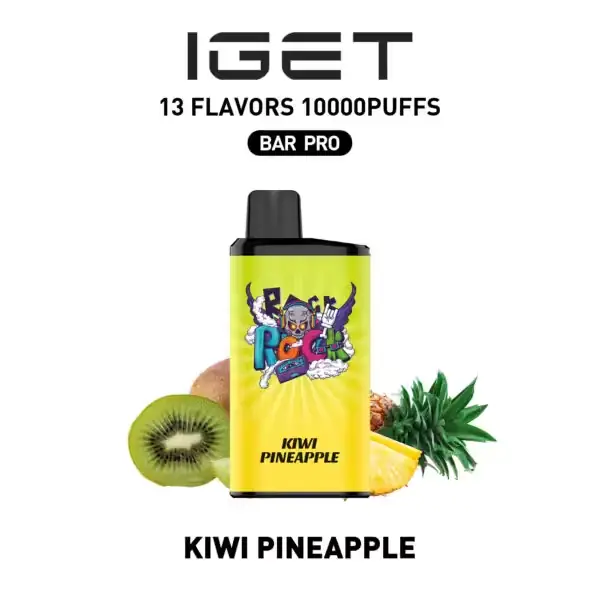 Kiwi Pineapple IGET Bar Pro 10000 Puffs disposable vape Australia