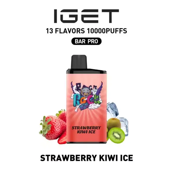 Strawberry Kiwi Ice IGET Bar Pro 10000 Puffs disposable vape Australia