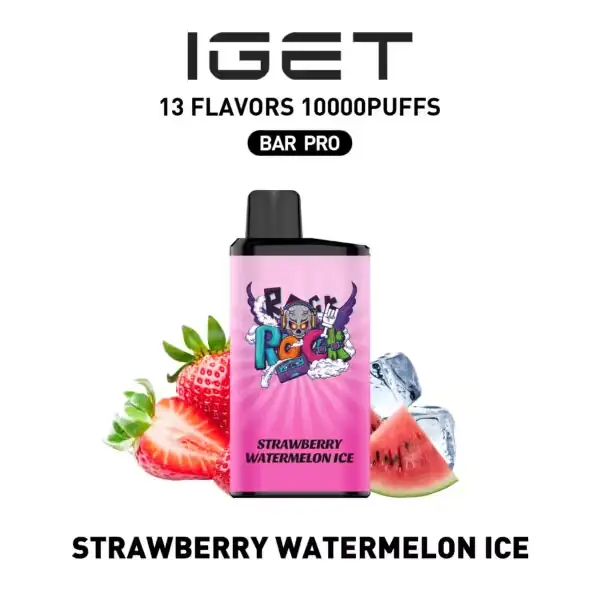 Strawberry Watermelon Ice IGET Bar Pro 10000 Puffs disposable vape Australia
