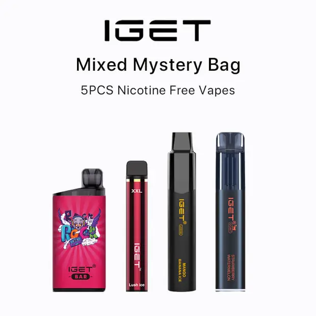 IGET Nicotine Free Vape Mystery Box (5PCS) — genuine IGET vape available online in Australia with fast AU delivery IGET Nicotine Free Vape Mystery Box (5PCS) bulk vape carton Australia