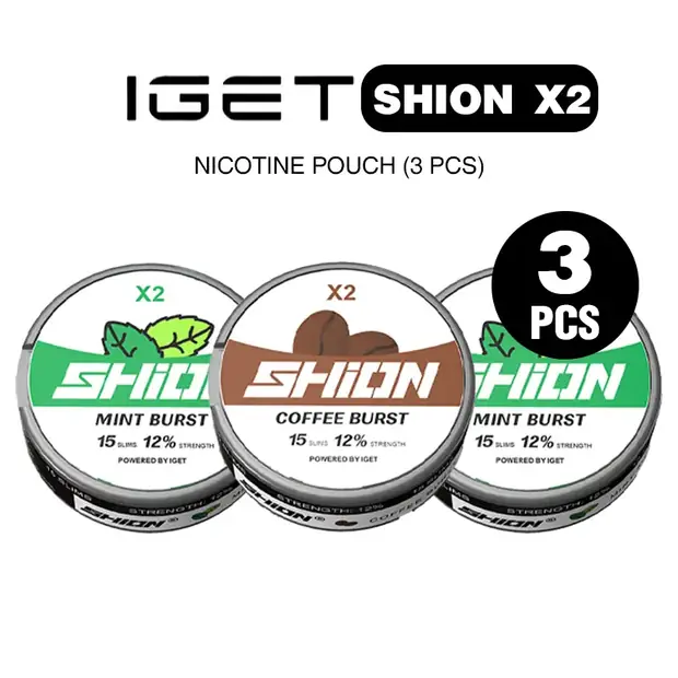 IGET SHION X2 Nicotine Pouch Bundle (3PCS) — genuine IGET vape available online in Australia with fast AU delivery IGET SHION X2 Nicotine Pouch Bundle (3PCS) Australia