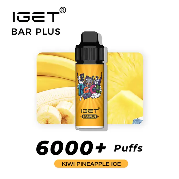 Kiwi Pineapple Ice – IGET Bar Plus 6000 Puffs — 6,000-puff genuine IGET vape available online in Australia with fast AU delivery Kiwi Pineapple Ice – IGET Bar Plus 6000 Puffs Australia
