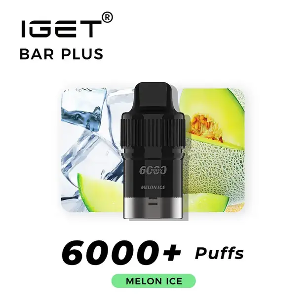 Melon Ice – IGET Bar Plus Pod 6000 Puffs — 6,000-puff genuine IGET vape available online in Australia with fast AU delivery Melon Ice – IGET Bar Plus Pod 6000 Puffs Australia