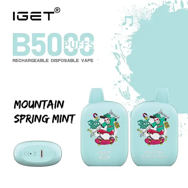 Mountain Spring Mint – IGET B5000 — 5,000-puff genuine IGET vape available online in Australia with fast AU delivery Mountain Spring Mint – IGET B5000 disposable vape Australia