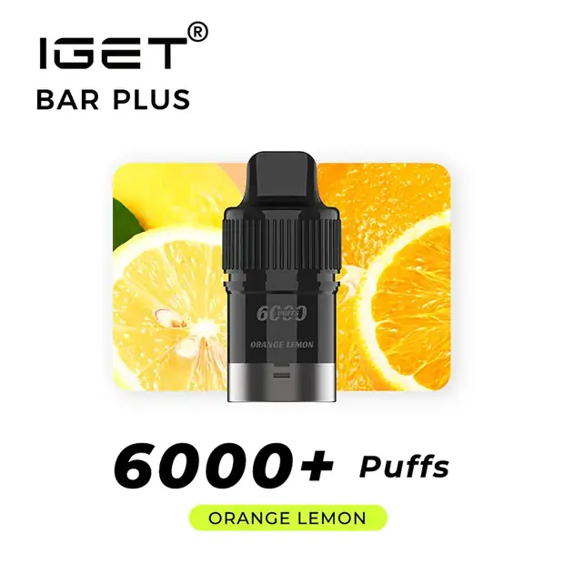 Orange Lemon – IGET Bar Plus Pod 6000 Puffs Australia
