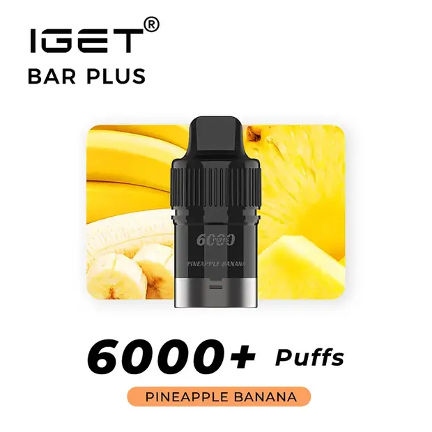 Pineapple Banana – IGET Bar Plus Pod 6000 Puffs — 6,000-puff genuine IGET vape available online in Australia with fast AU delivery Pineapple Banana – IGET Bar Plus Pod 6000 Puffs Australia