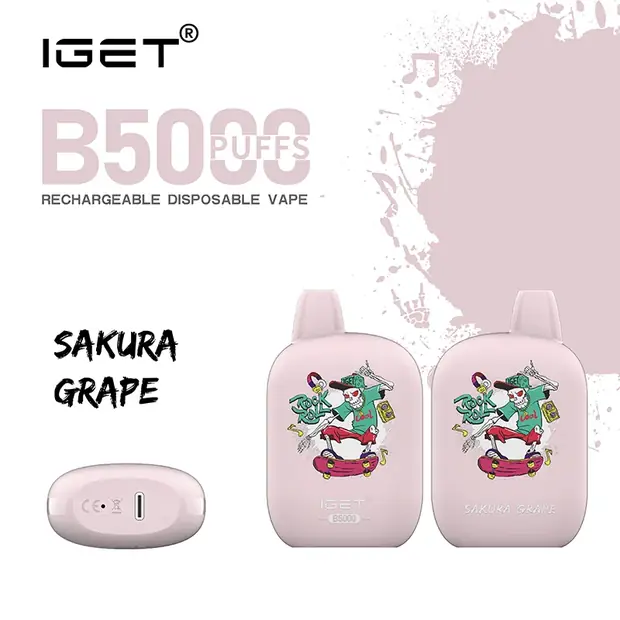Sakura Grape – IGET B5000 — 5,000-puff genuine IGET vape available online in Australia with fast AU delivery Sakura Grape – IGET B5000 disposable vape Australia
