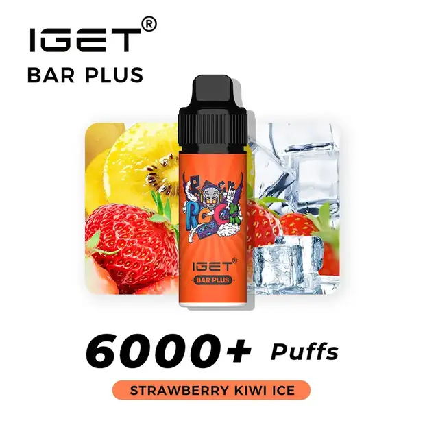 Strawberry Kiwi Ice – IGET Bar Plus 6000 Puffs — 6,000-puff genuine IGET vape available online in Australia with fast AU delivery Strawberry Kiwi Ice – IGET Bar Plus 6000 Puffs Australia