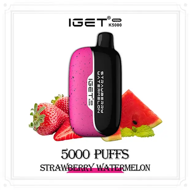 Strawberry Watermelon – IGET Moon 5000 Puffs — 5,000-puff genuine IGET vape available online in Australia with fast AU delivery Strawberry Watermelon – IGET Moon 5000 Puffs disposable vape Australia
