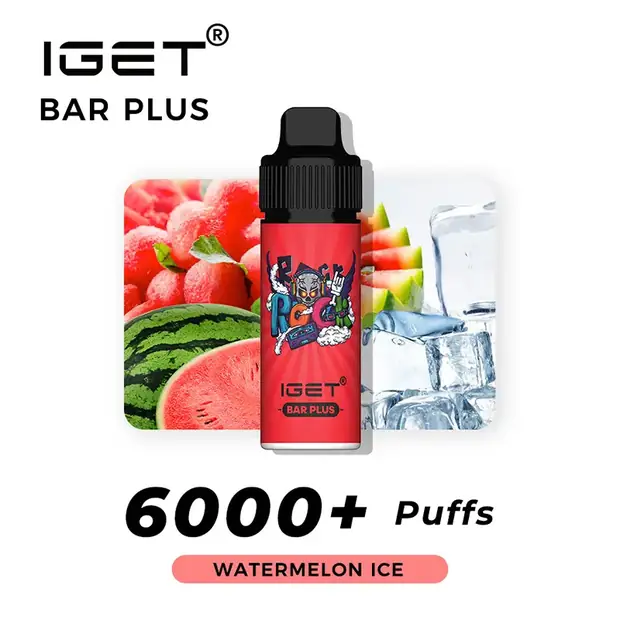 Watermelon Ice – IGET Bar Plus 6000 Puffs — 6,000-puff genuine IGET vape available online in Australia with fast AU delivery Watermelon Ice – IGET Bar Plus 6000 Puffs Australia