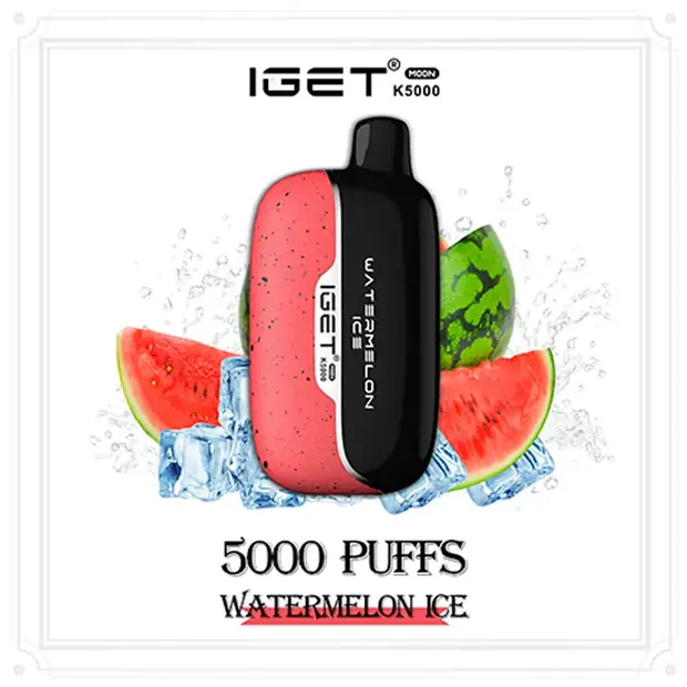 Watermelon Ice – IGET Moon 5000 Puffs — 5,000-puff genuine IGET vape available online in Australia with fast AU delivery Watermelon Ice – IGET Moon 5000 Puffs disposable vape Australia